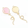 Brass Enamel Pendants KK-B030-14G-4
