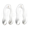 Resin Twist Arch Stud Earrings EJEW-D056-14-1