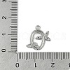 Brass Crystal Rhinestone Letter Links Connector Charms KK-S395-06P-Q-3