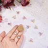 SUPERFINDINGS 12Pcs 3 Colors Brass Glass Rhinestone Pendants GLAA-FH0001-82-3