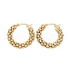Ion Plating(IP) 304 Stainless Steel Hoop Earrings for Women EJEW-P279-17A-G-1