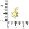 Brass Micro Pave Clear Cubic Zirconia Charms KK-H475-55G-02-3
