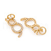 Brass Micro Pave Cubic Zirconia Charms ZIRC-G169-01G-2