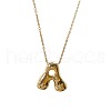 Brass Chunky Initial Pendant Necklaces WG97A63-01-2