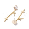 Brass Stud Earring Findings EJEW-JE05977-4