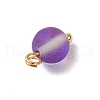 9Pcs 9 Colors Dyed Synthetic Moonstone Round Charms PALLOY-JF03478-6