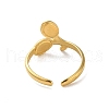 Real 18K Gold Plated 304 Stainless Steel Enamel Cuff Rings RJEW-M171-28G-02-3