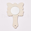 Unfinished Wooden Handheld Mirror MJEW-WH0001-08-1