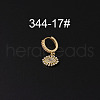 Brass Micro Pave Clear Cubic Zirconia Hoop Cartilage Earrings WG1A959-17-1