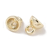 Brass Bead Cap Pendant Bails KK-P284-15G-02-2