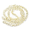 Baking Paint Transparent Glass Beads Strands DGLA-A08-T8mm-KD10-2