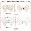   2 Pairs 2 Colors Polyester Bowknot Bridal Shoe Decoration DIY-PH0020-72-2