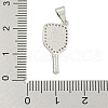 Rack Plating Brass Micro Pave Clear Cubic Zirconia Pendants KK-U021-08P-3