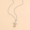 Stethoscope Cross Alloy Crystal Rhinestone Pendant Necklaces for Women FS-WG4C4FD-01-2