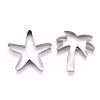 Stainless Steel Mixed Beach Series Shaped Cookie Candy Food Cutters Molds DIY-H142-05P-2