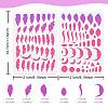 2Pcs 2 Style PET Plastic Earring Handwork Template DIY-WH0571-010-2