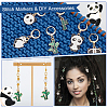 Alloy Enamel Bamboo Stick/Panda Pendant Locking Stitch Markers HJEW-AB00113-4