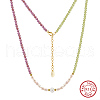 Natural Freshwater Pearl & 925 Sterling Silver Beaded Necklaces for Women NJEW-G154-02G-1