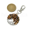 7Pcs Tree of Lif Gemstone Chip Pendant Decorations HJEW-JM02126-4