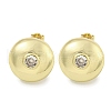 Brass Micro Pave Cubic Zirconia Stud Earrings for Women EJEW-E312-01B-G-1