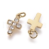 316 Surgical Stainless Steel Tiny Cross Charms STAS-F256-023D-G-3