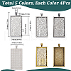 SOFPLATE 20Pcs 5 Colors Alloy Pendant Cabochon Settings FIND-SP0002-74-2