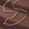 304 Stainless Steel Paperclip Chain Necklaces NJEW-Q013-02G-1