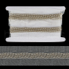 FINGERINSPIRE 2 Yards 9-Row Glass Seed Beaded Lace Trim OCOR-FG0002-60B-1