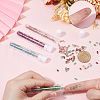 CREATCABIN 400Pcs 4 Colors 2-Hole Transparent Glass Seed Beads SEED-CN0001-21-3