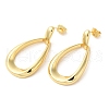 Real 18K Gold Plated Brass Dangle Stud Earrings EJEW-G382-09A-G-1