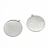 Tarnish Resistant 304 Stainless Steel Pendant Cabochon Settings STAS-T008-130-2