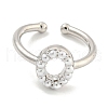 Rack Plating Brass Open Cuff Rings for Women RJEW-F162-01P-O-2