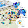 SUPERFINDINGS 35Pcs 7 Colors Transparent Glass Beads GLAA-FH0001-68-5