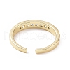 Clear Cubic Zirconia Rectangle Open Cuff Ring RJEW-I094-14G-3