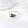 Mother's Day Rings Transparent Glass Finger Rings RJEW-JR00869-02-1