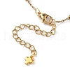 304 Stainless Steel Cable Chain Cross Tassel Anklets for Women AJEW-AN00676-4