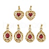 Brass Micro Pave Cubic Zirconia Pendants KK-S526-20G-A-1