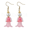 Human Handmade Glass Seed Beads Dangle Earrings EJEW-MZ00446-03-2