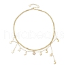 Brass with Stainless Steel Necklaces NJEW-JN04687-4