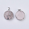 Natural Rose Quartz Pendants G-K234-E11-2