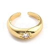 Clear Cubic Zirconia Solitaire Ring RJEW-C018-23G-1