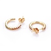 Brass Micro Pave Cubic Zirconia Stud Earrings EJEW-F198-05G-1