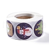 8 Patterns Christmas Round Dot Self Adhesive Paper Stickers Roll DIY-A042-01E-2