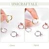 Unicraftale 12 Pairs 4 Colors Brass Clip-on Earring Findings KK-UN0001-55-5