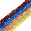 8 Strands 8 Colors Electroplate Transparent Glass Beads Strands EGLA-TA0001-37-9