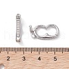Brass Micro Pave Clear Cubic Zirconia Twister Clasps KK-K360-27A-P-3