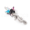7Pcs 7 Styles Dyed Synthetic Turquoise Starfish & Alloy Sea Animals Pendants PALLOY-JF03754-05-4