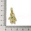 Rack Plating Brass Micro Pave Clear Cubic Zirconia Pendants KK-R158-02D-G-3