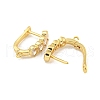 Rack Plating Brass Micro Pave Cubic Zirconia Hoop Earring Findings EJEW-C102-17G-2