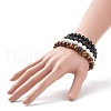 4Pcs 4 Style Synthetic & Natural Mixed Gemstone Round Beaded Stretch Bracelets Set for Men Women BJEW-JB08872-3